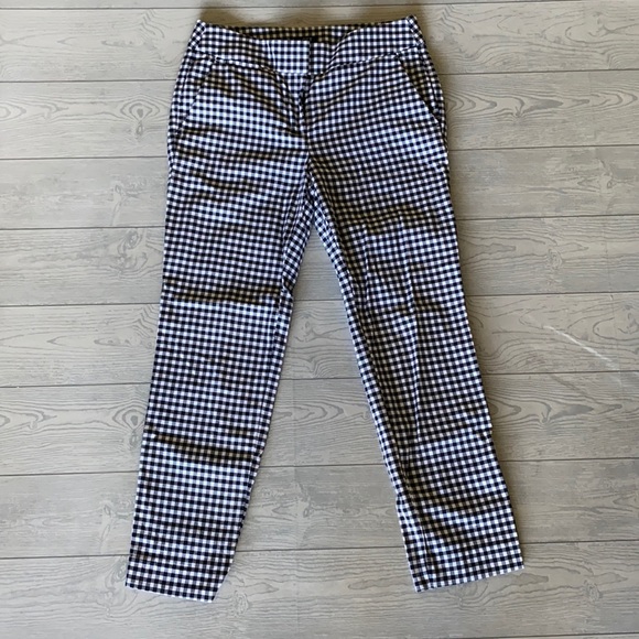 LOFT Gingham Pants size 4 - Picture 1 of 4